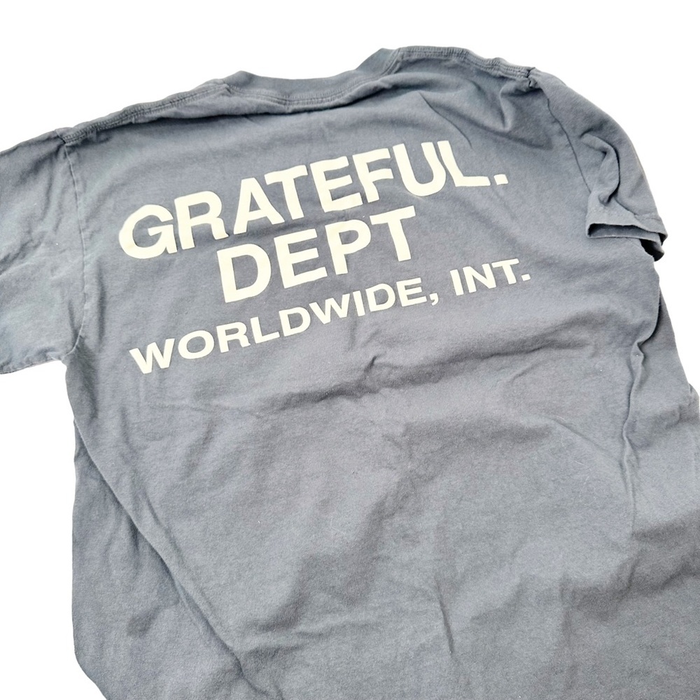 GRATEFUL Graphic Tee Black Grey Grafitti Large Mens